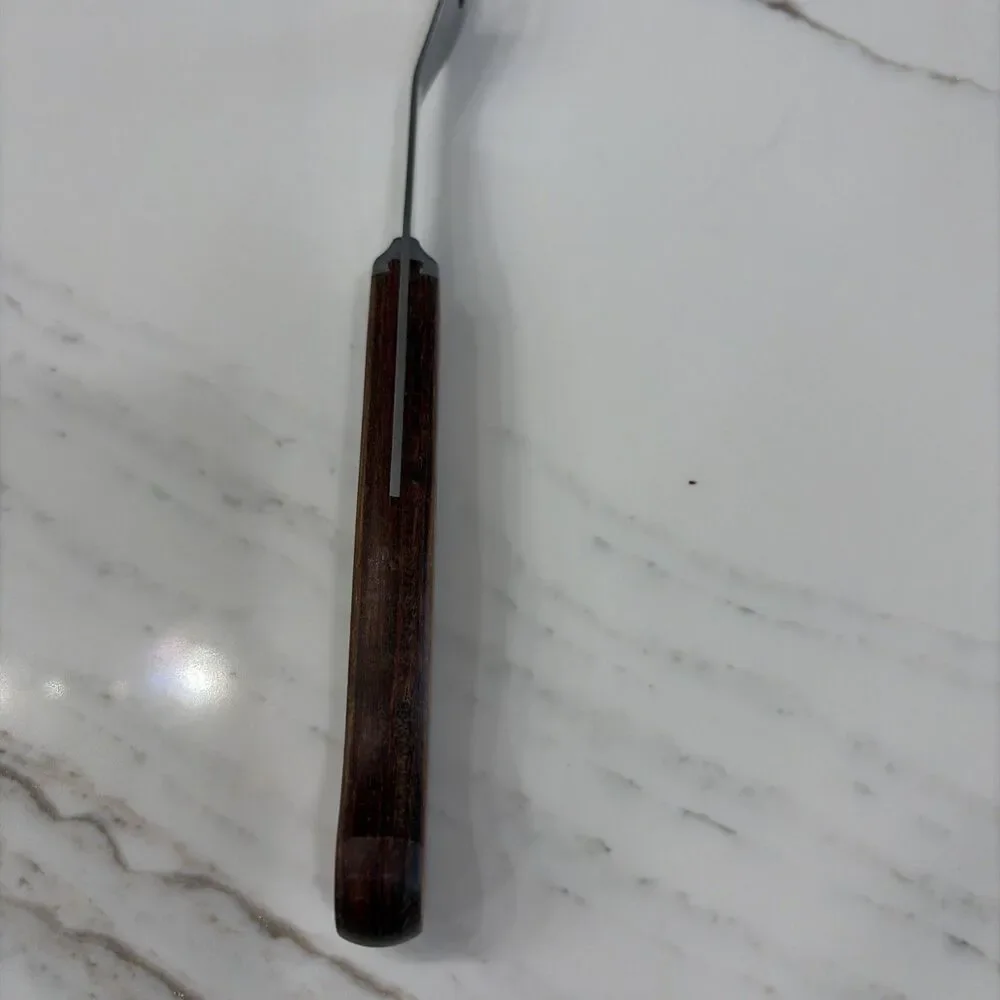 Ekco Carving Fork Stainless Steel Wooden Handle USA